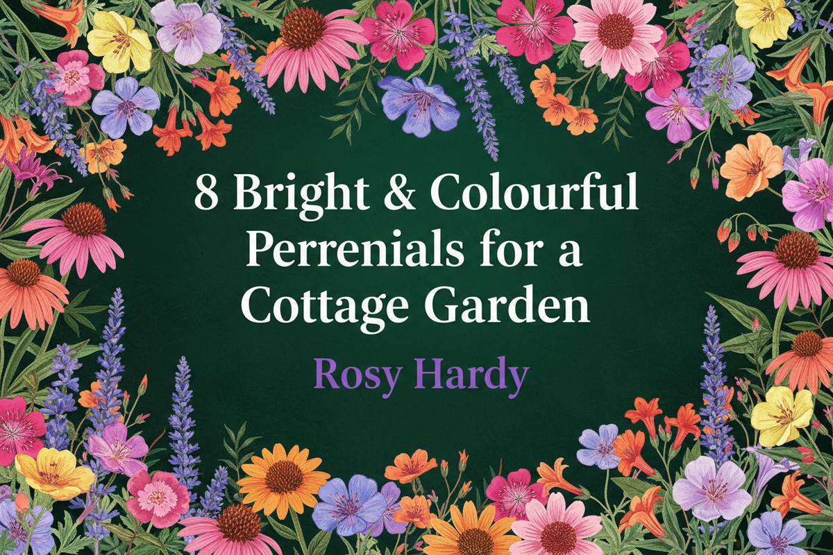 Load video: 8 bright &amp; colourful perennials for a Cottage Garden by Rosy Hardy